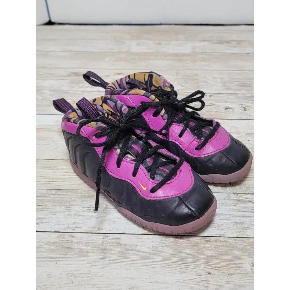 Nike Little Posite One Cave‎ Purple Toddler 8C Toddler Black DQ6210-500